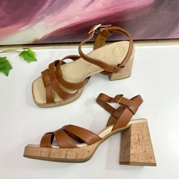 Paul Green Tan Strappy Heels - Picture 10 of 16